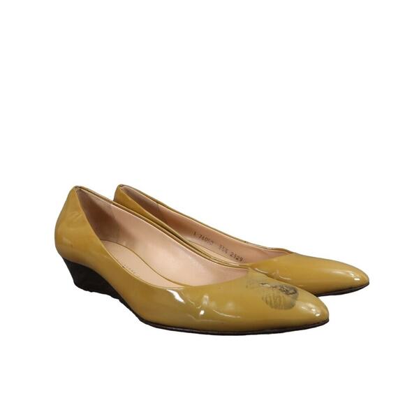 Giuseppe Zanotti Shoes Womens 35.5 Wedge Loafer Pump Patent Leather Slip On 5.5 - Picture 1 of 16
